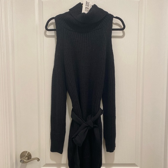 12th Tribe Dresses & Skirts - JENI BLACK MINI SWEATER DRESS